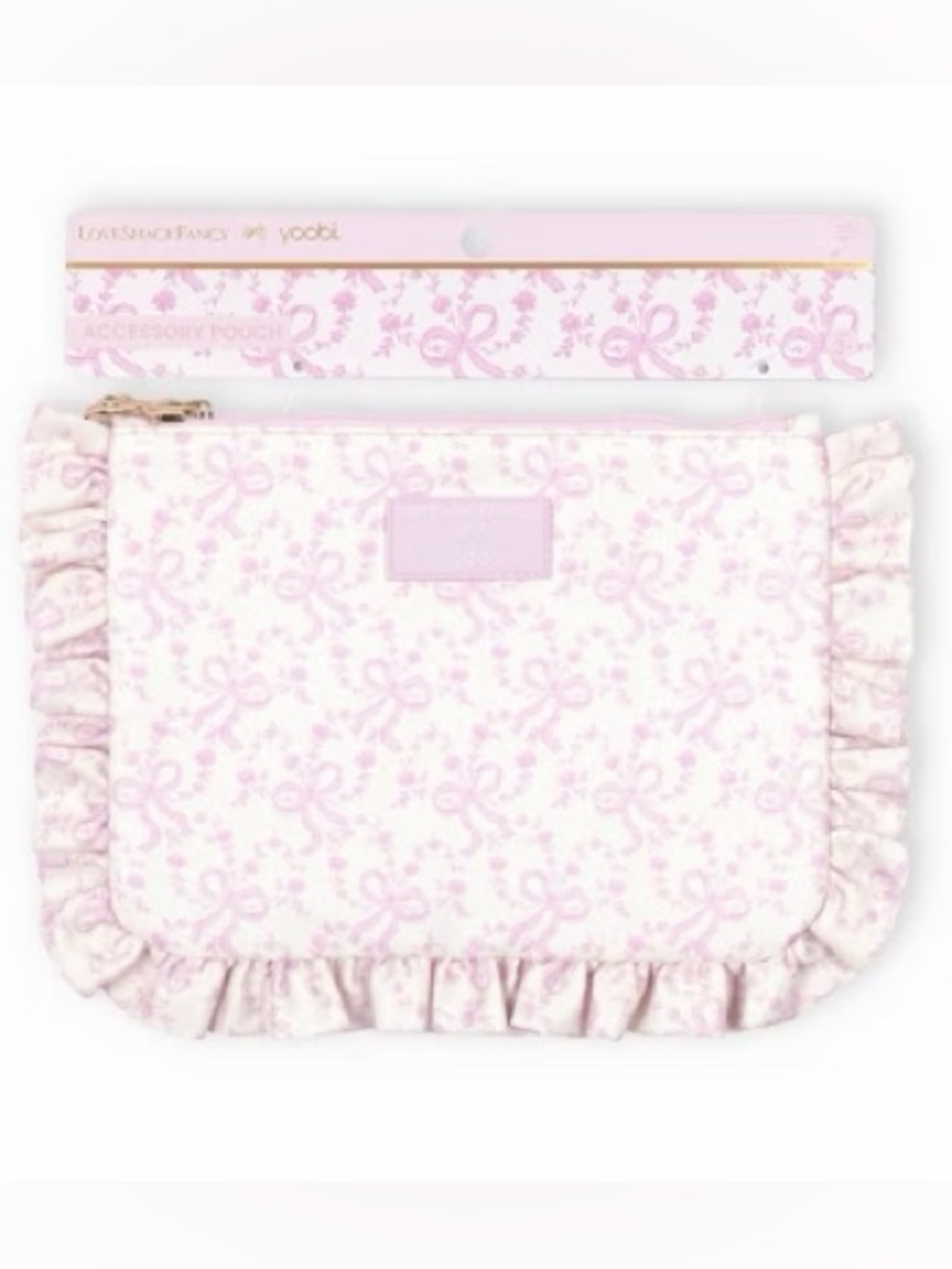 NWT LoveShack Fancy x Target Yoobi Pencil Case with Ruffle Chantilly